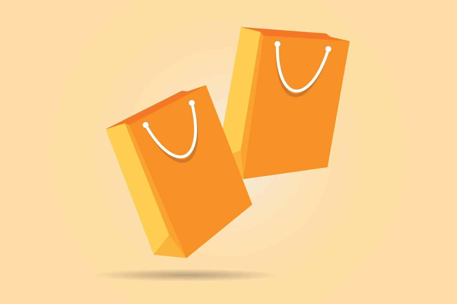 Vector shopping bag package banner sign