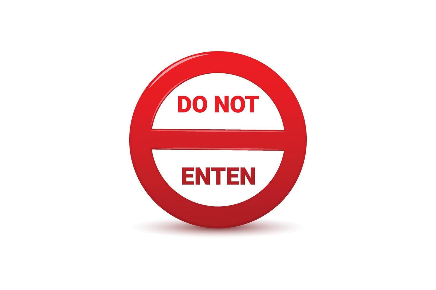 vector flat design do not enter sign