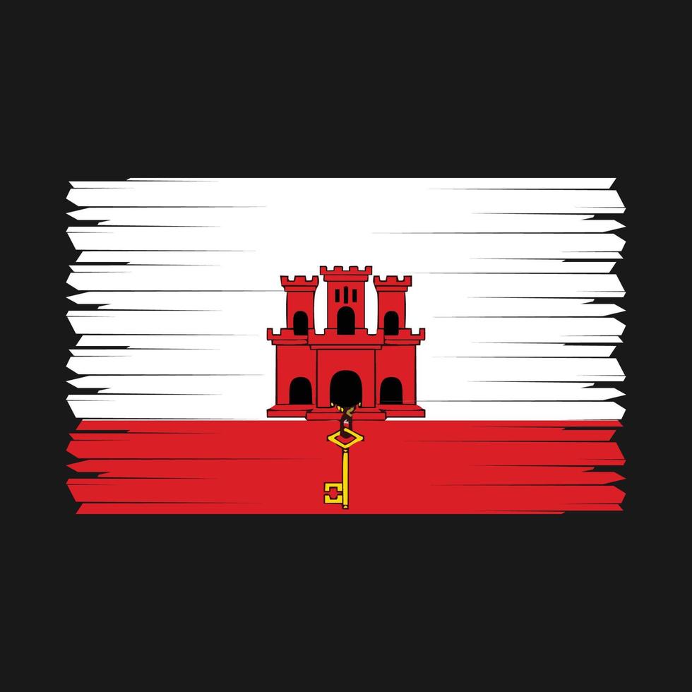 Gibraltar Flag Vector