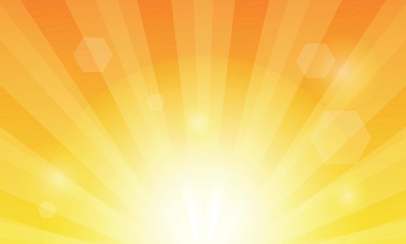 Glowing Rays Rising Light Orange Background vector