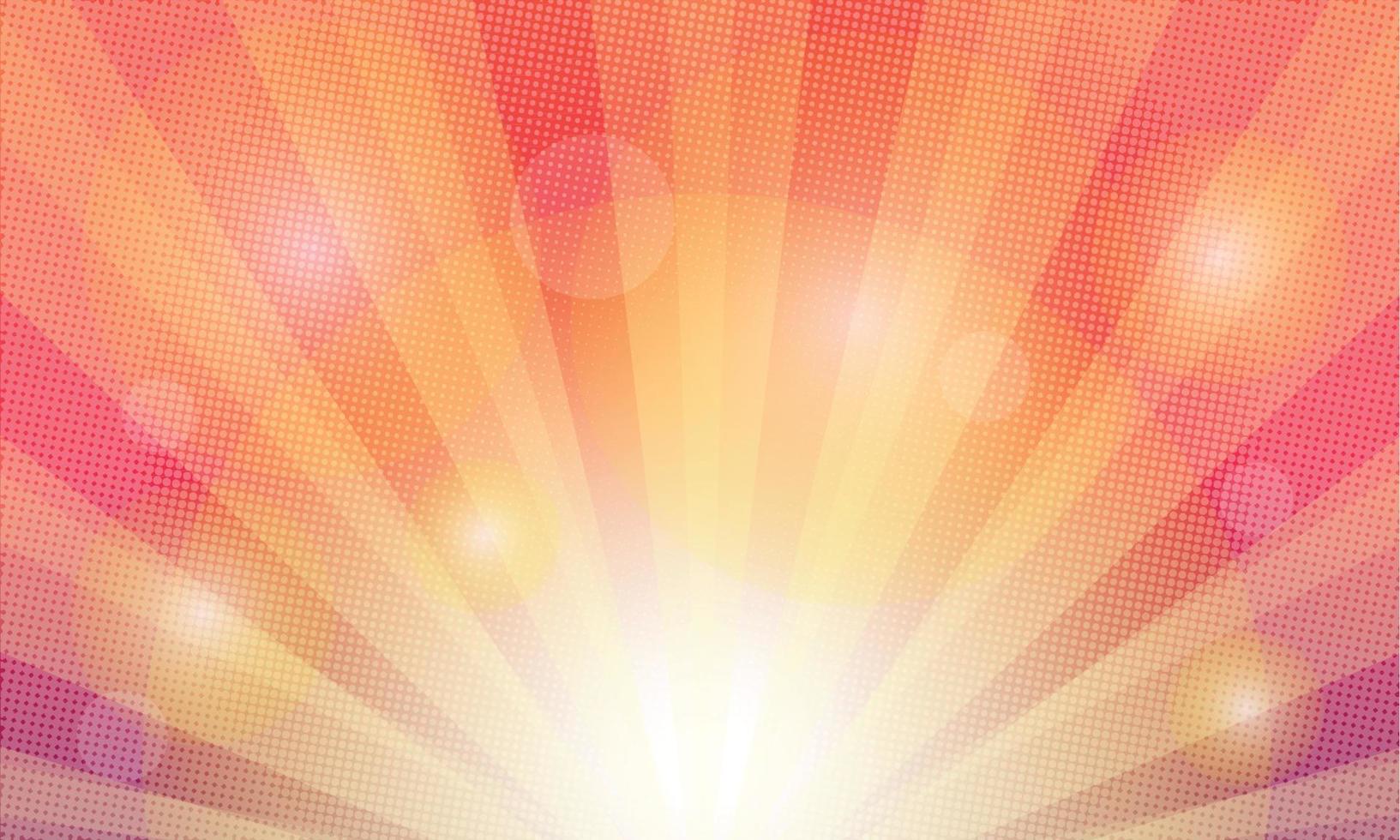 Glowing Light Sunburst with Halftone Background vector