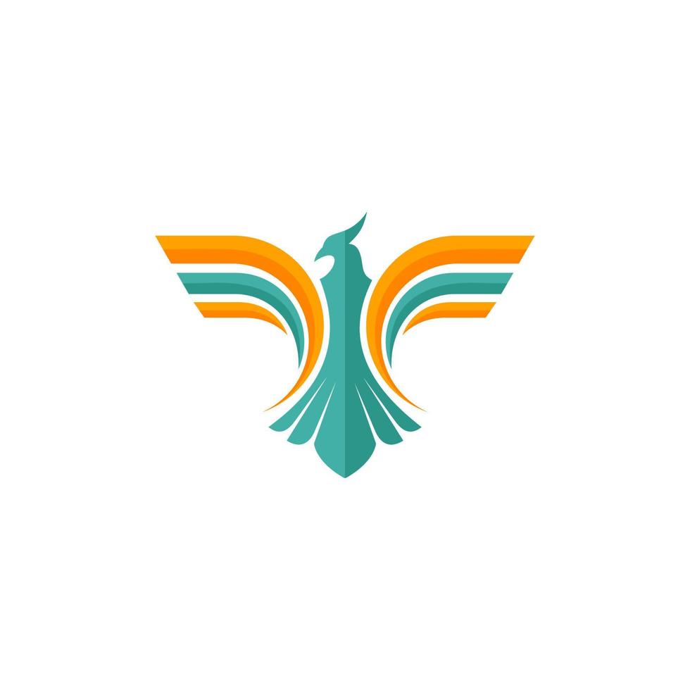 colored eagle logo on a white background vector