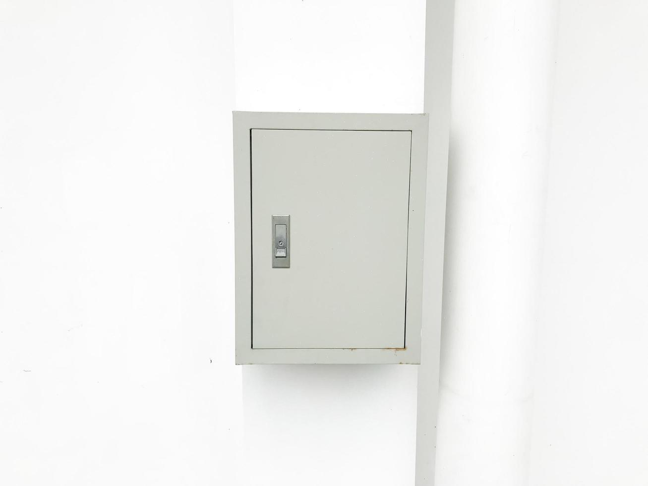 Electrical panel box with white background photo