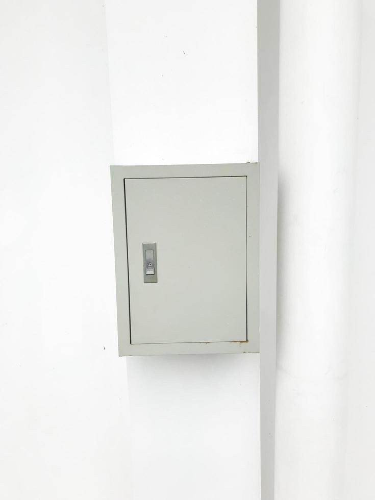 Electrical panel box with white background photo