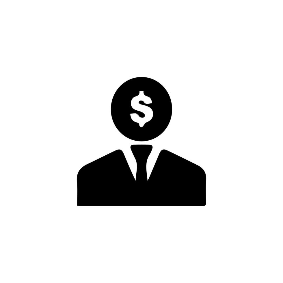 A businessman graph icon. Shareholder icon. Investment. Entrepreneur. Businessman. Vector icon isolated on white background.