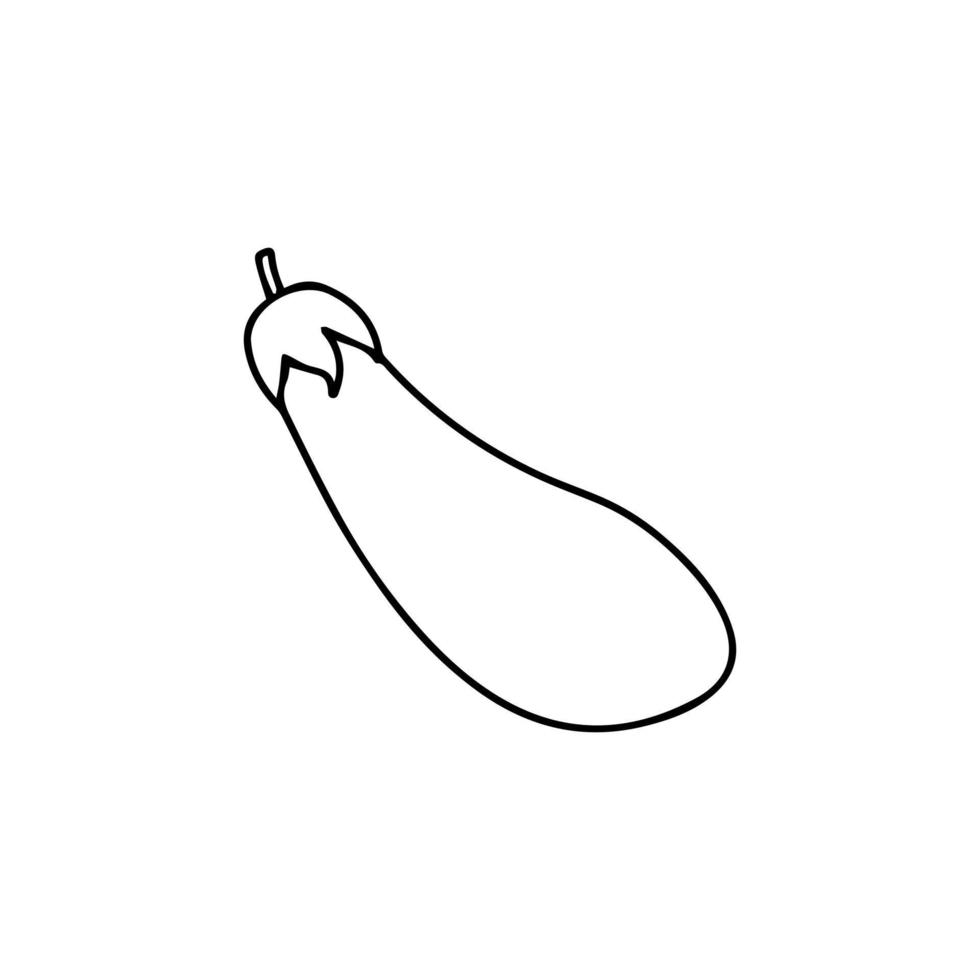 Eggplant icon glyph cool. Aubergine icon illustration. Eggplant black simple silhouette vector, vegetable symbol template for graphic and web design vector