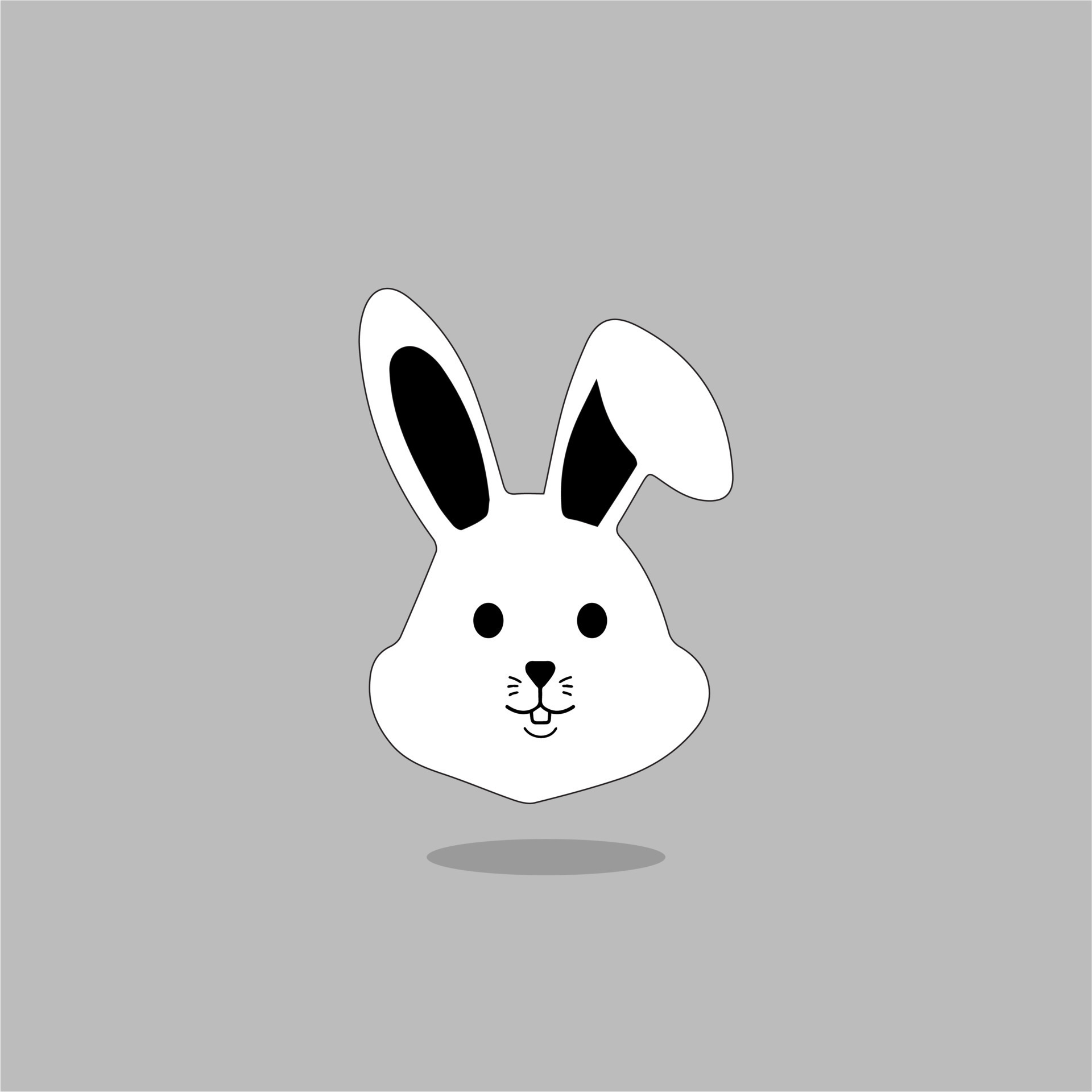Rabbit icon, easter bunny animal symbol. Linear style sign for mobile
