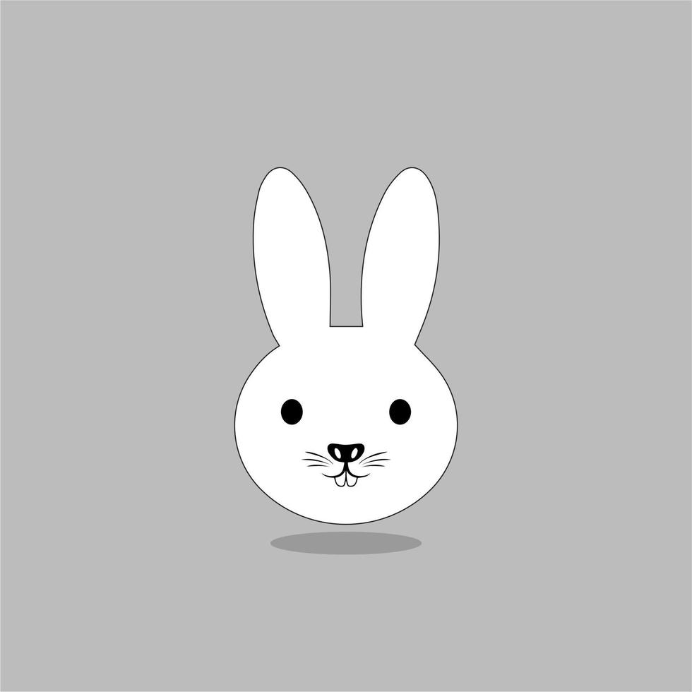 Rabbit icon, easter bunny animal symbol. Linear style sign for mobile concept and web design. Rabbit symbol logo illustration. vector graphics - Vector. Black side silhouette of a rabbit.
