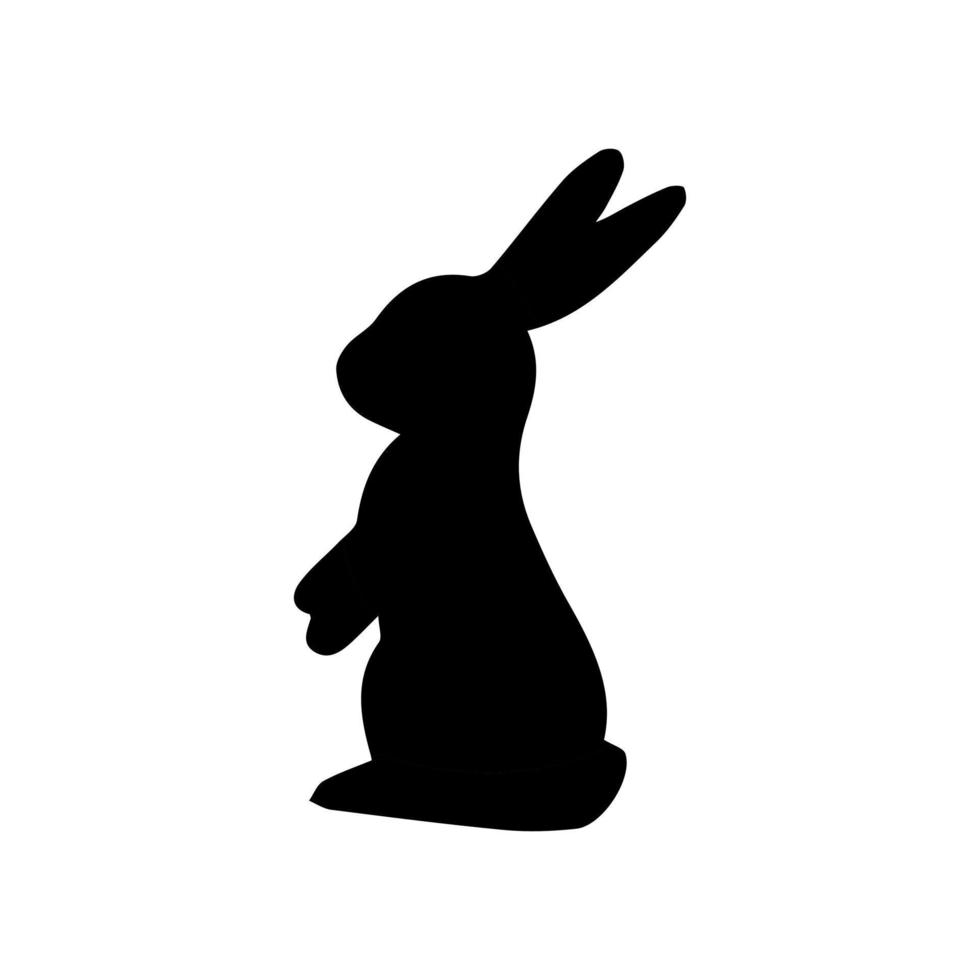 Rabbit icon, easter bunny animal symbol. Linear style sign for mobile concept and web design. Rabbit symbol logo illustration. vector graphics - Vector. Black side silhouette of a rabbit.