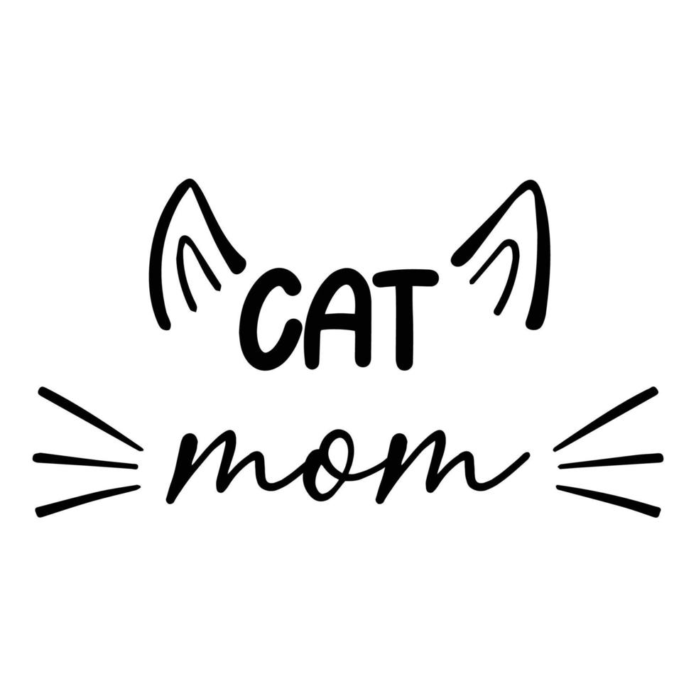 gato mamá, de la madre día camisa impresión plantilla, tipografía diseño para mamá mamá mamá hija abuela niña mujer tía mamá vida niño mejor mamá adorable camisa vector