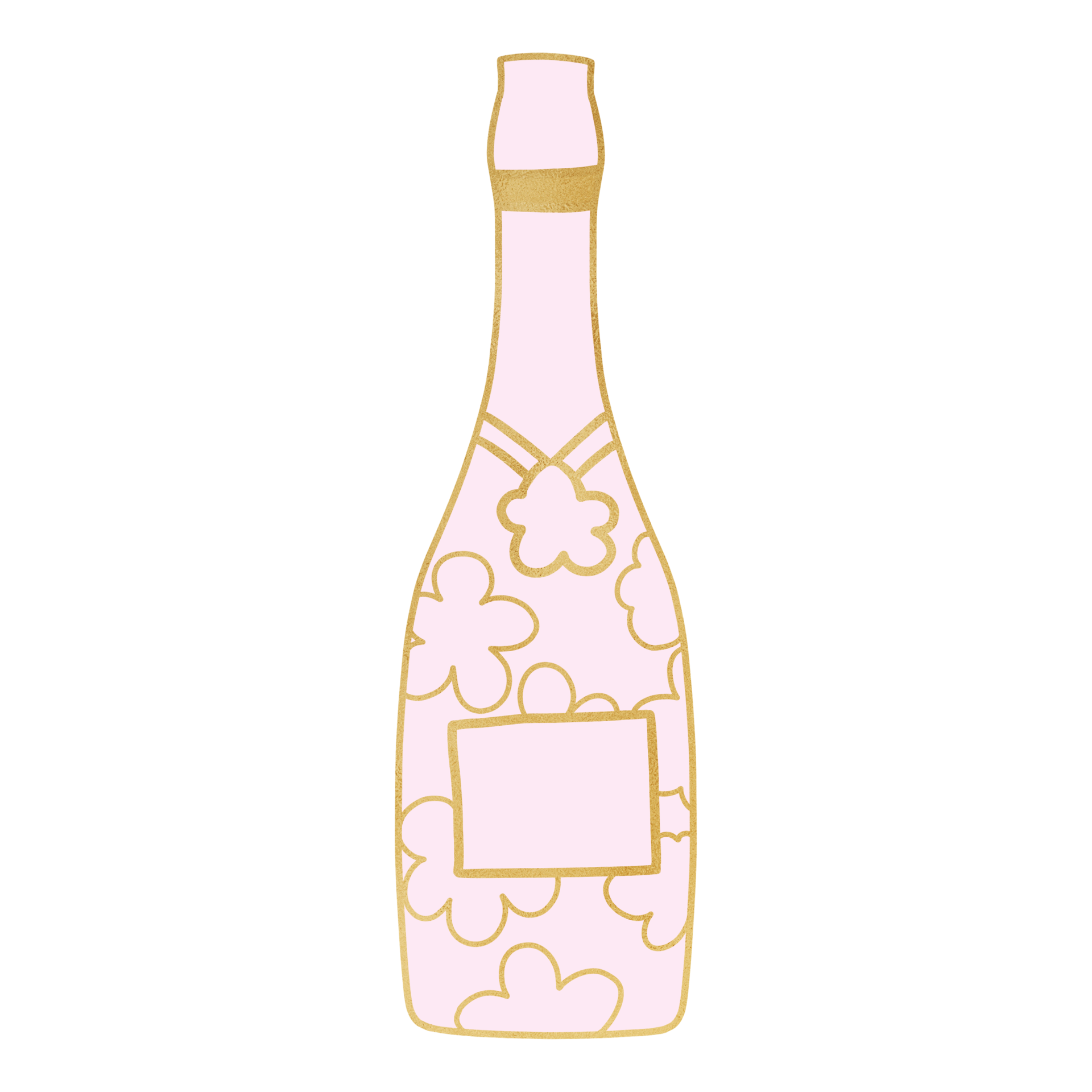 Pink Luxury Alcohol Bottle With Label 21685985 PNG