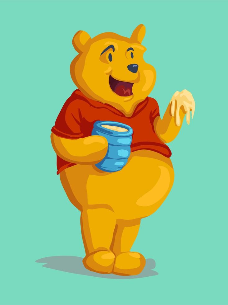 Winnie el pooh vector ilustración
