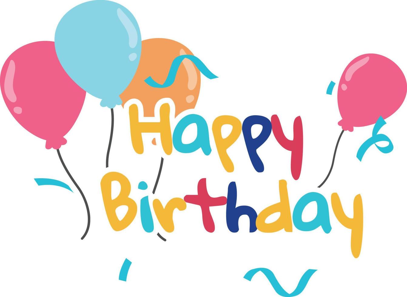 Happy Birthday Illustration vector