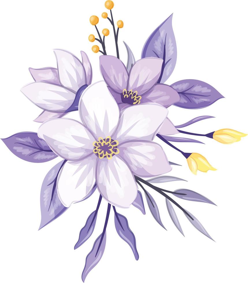 Watercolor Flower Bouquet vector