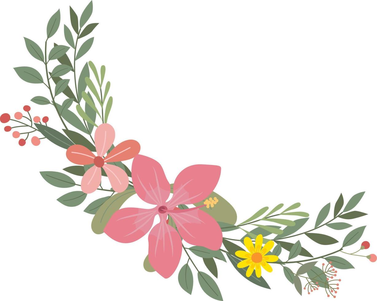 ilustración de ramo de flores vector