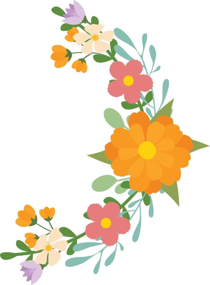 ilustración de ramo de flores vector