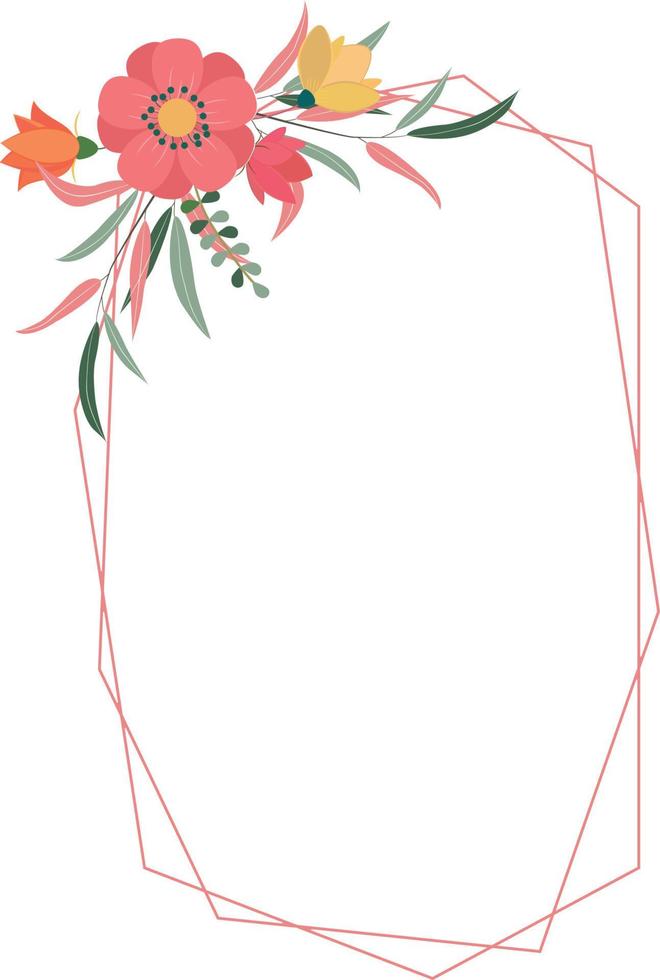 ilustración de marco floral vector