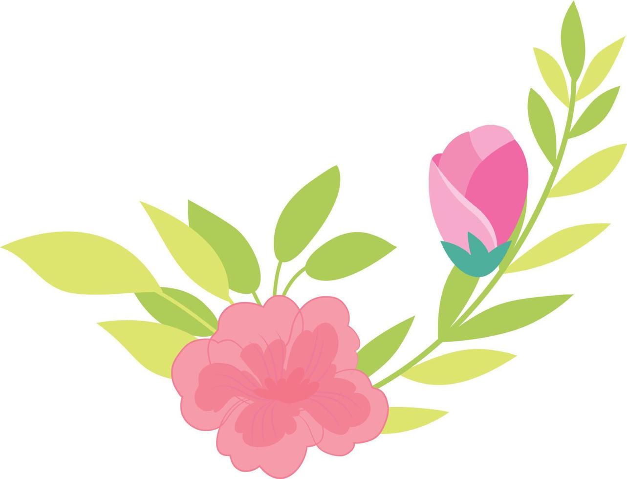 ilustración de ramo de flores vector