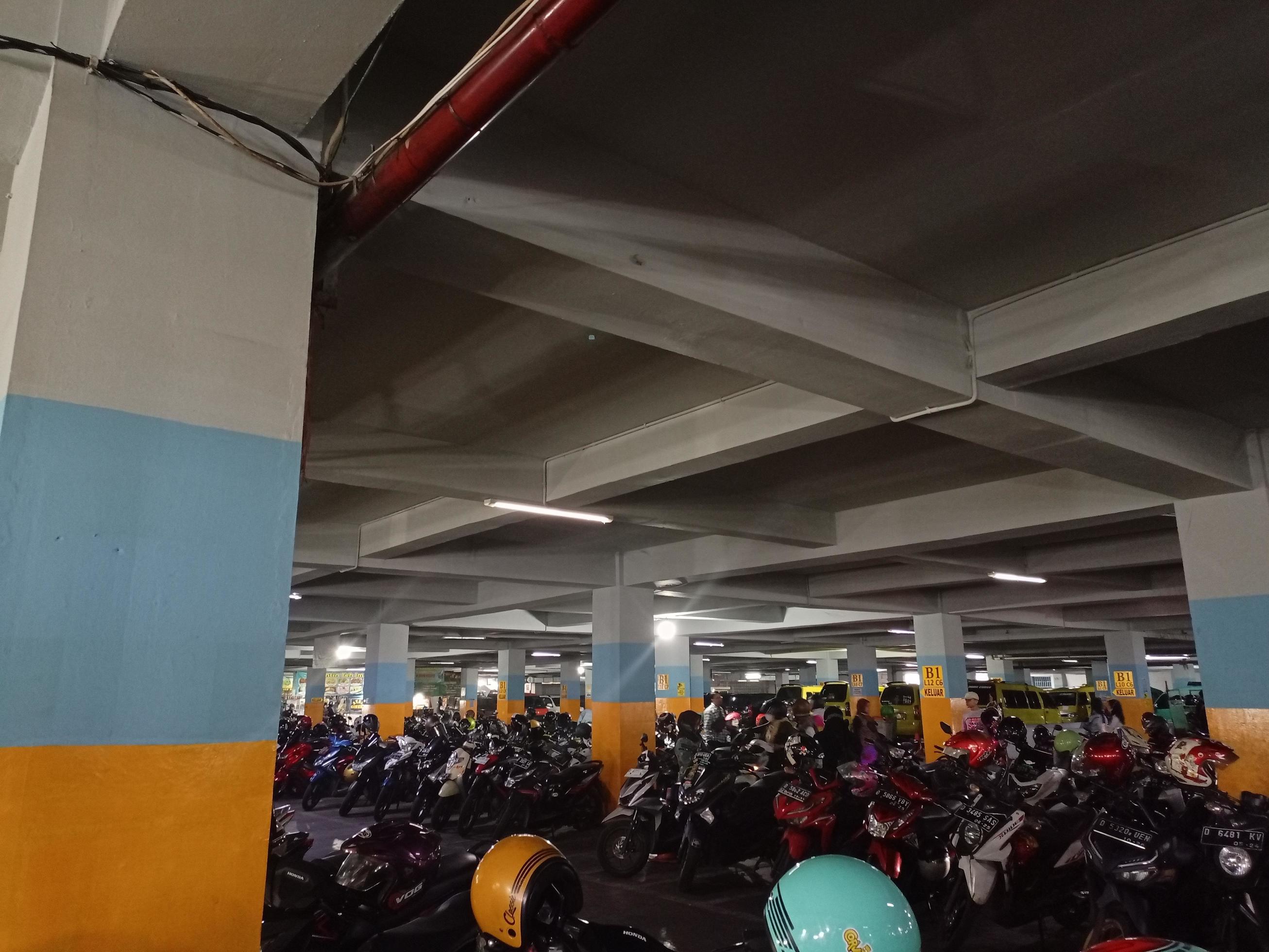 Motorcycle Parking Area Located in the Basement of the Great Mosque of