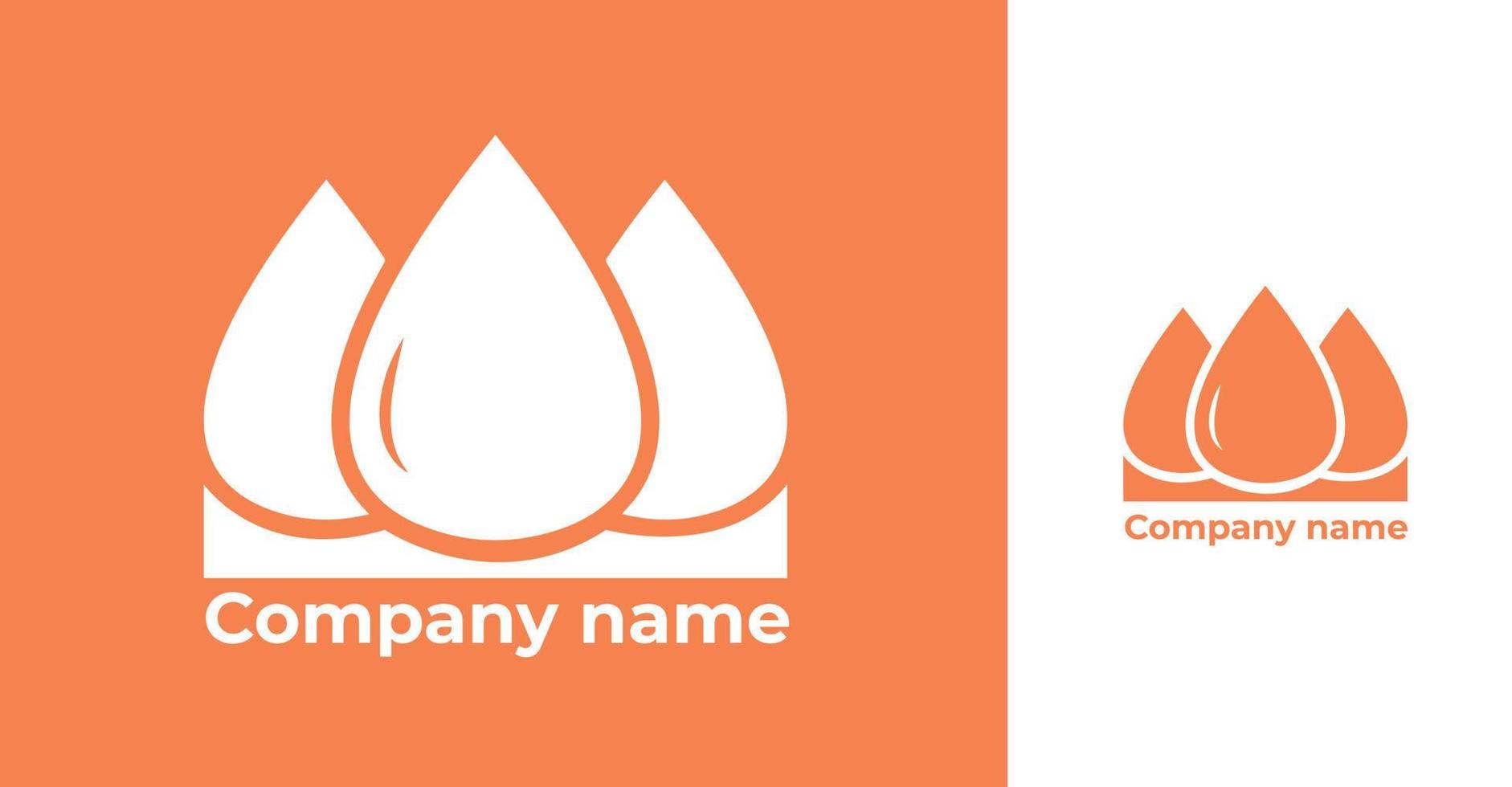 Crown shaped food symbol in orange and white colors vector