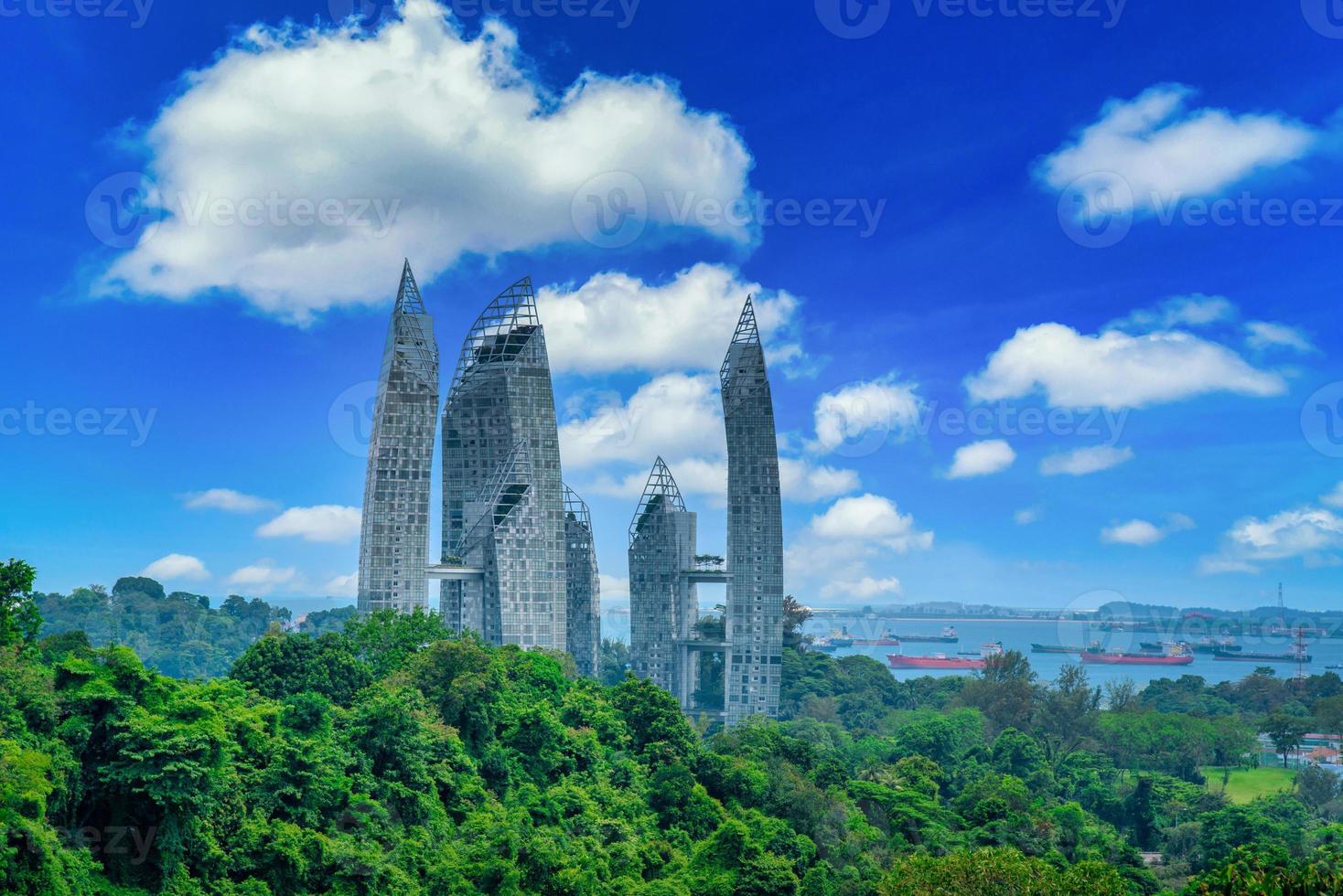 View of Keppel Bay from Henderson Wave in Singapore photo