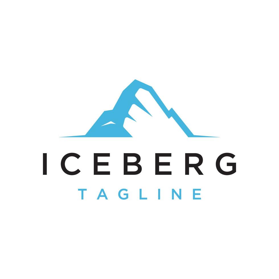 resumen geométrico ártico iceberg logo diseño minimalista vector ilustración.