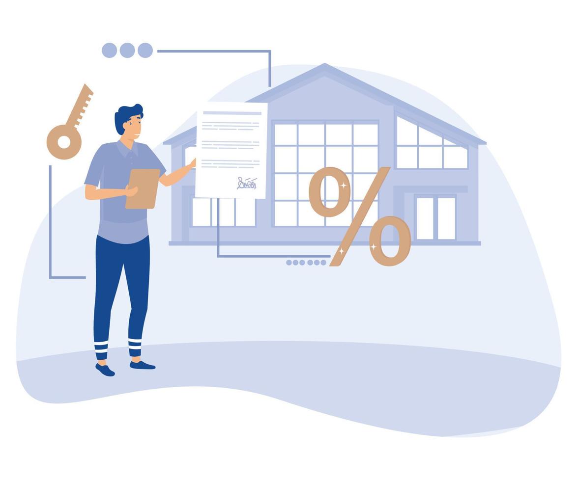 Private and commercial property market concept,Real estate agency, property value, flat vector modern illustration