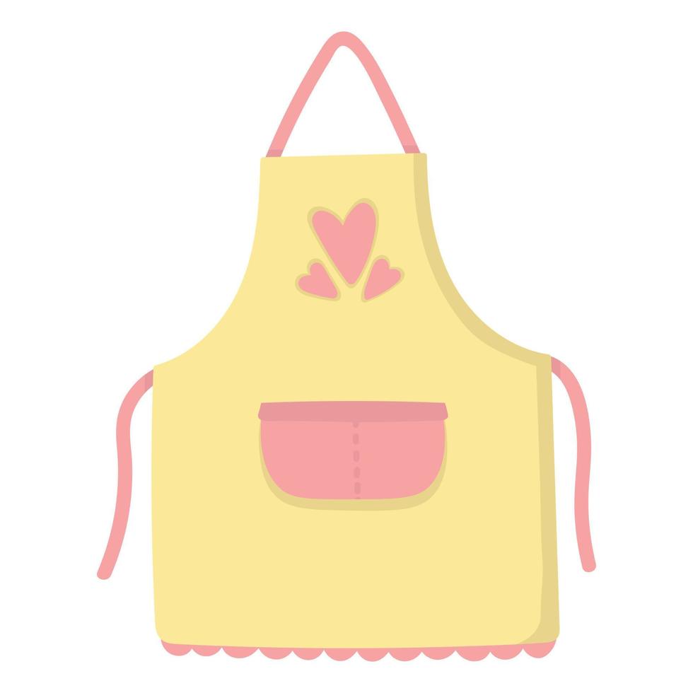 Cute doodle flat apron for cooking or gardening 21686729 Vector Art at