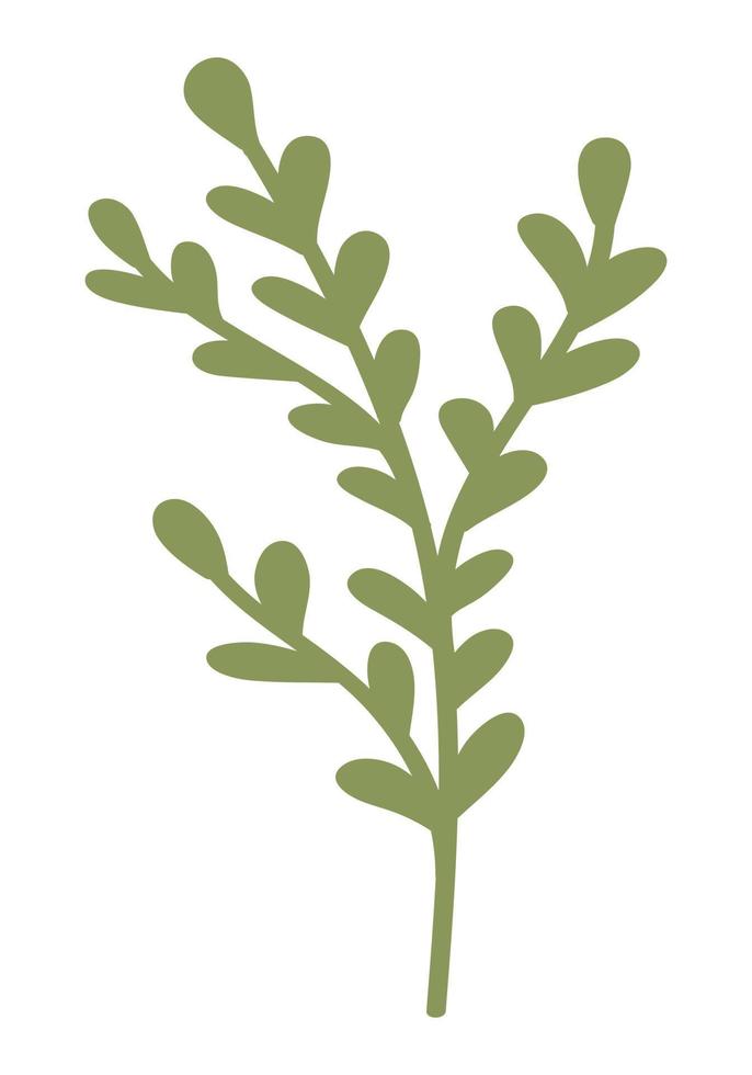 Doodle flat clipart simple leaf. Easy to change color. vector
