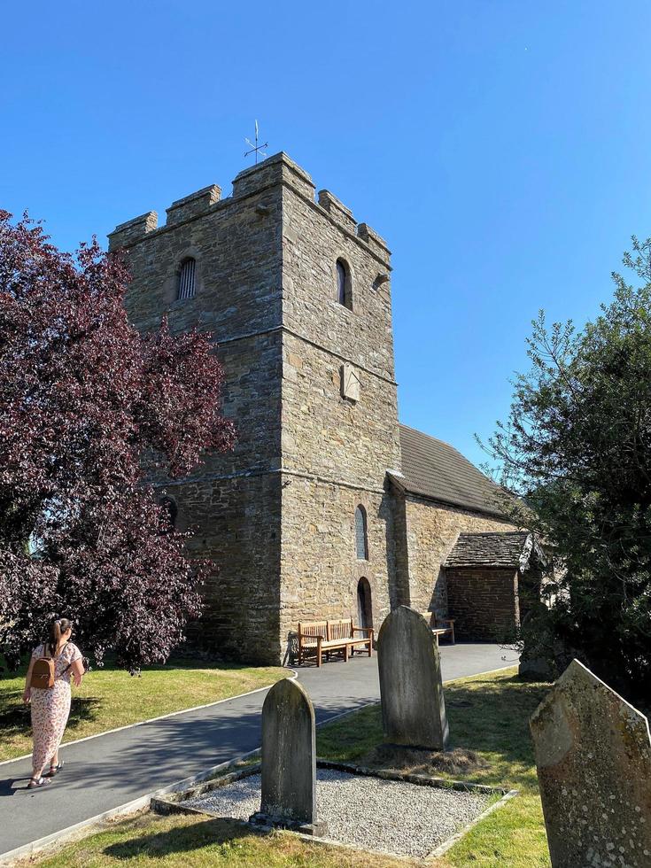 Shropshire in the UK in August 2022. A view of Stokesay Castle photo