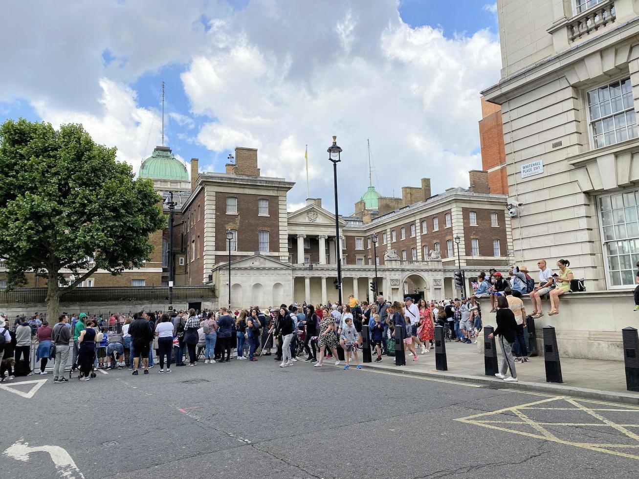 London in the UK in June 2022. Tourists on the streets for the Queens Jubilee celebration photo