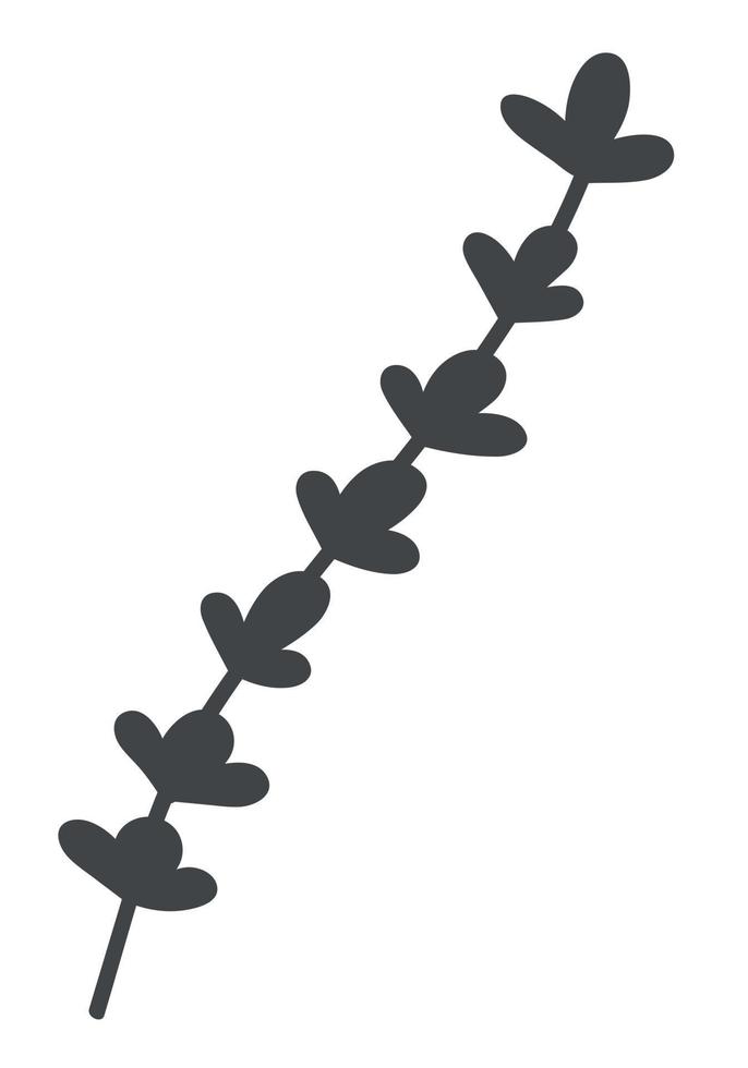 Doodle flat clipart simple leaf. Easy to change color. vector