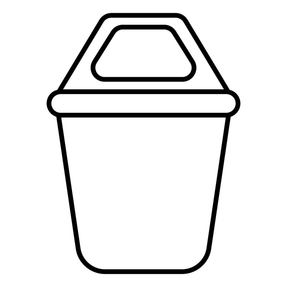 basura lata icono ilustración vector