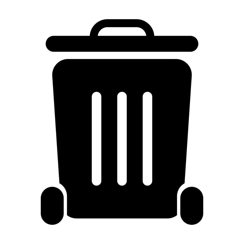 basura lata icono ilustración vector