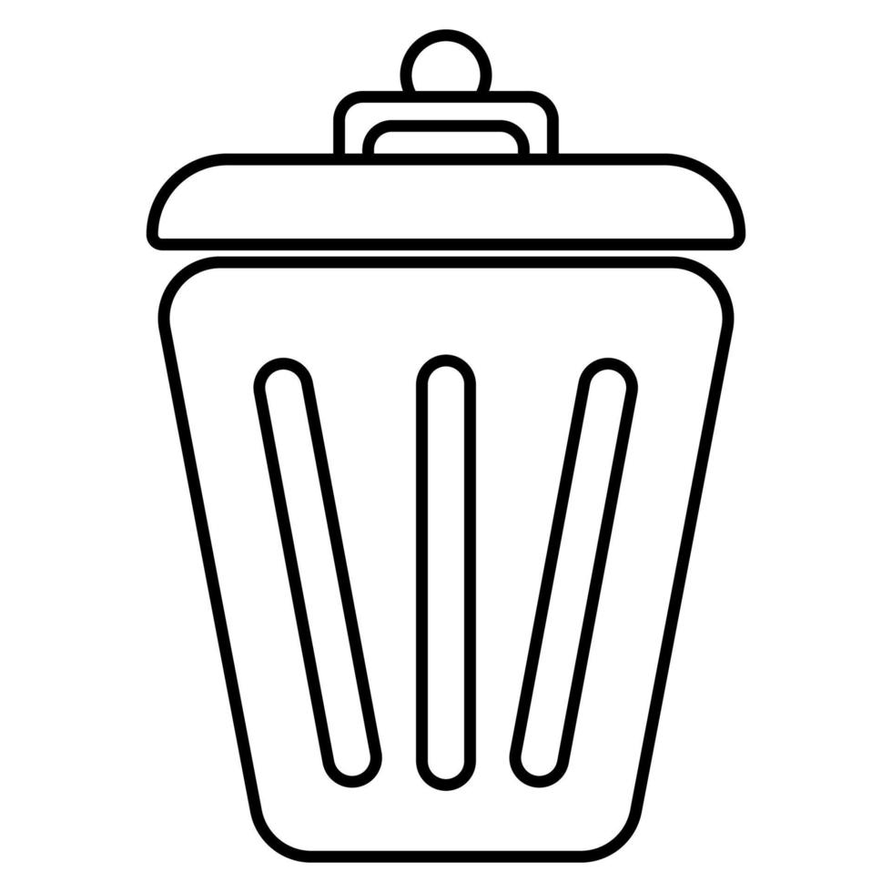 basura lata icono ilustración vector