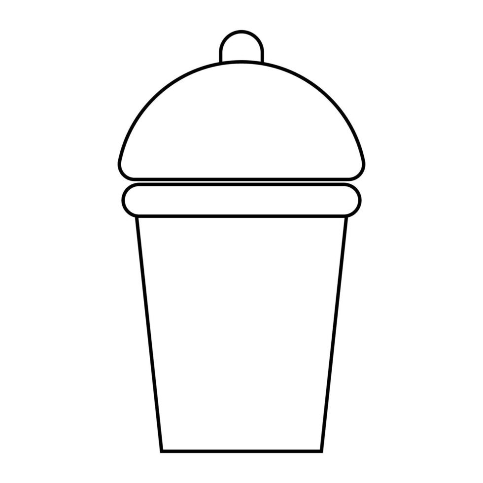 basura lata icono ilustración vector