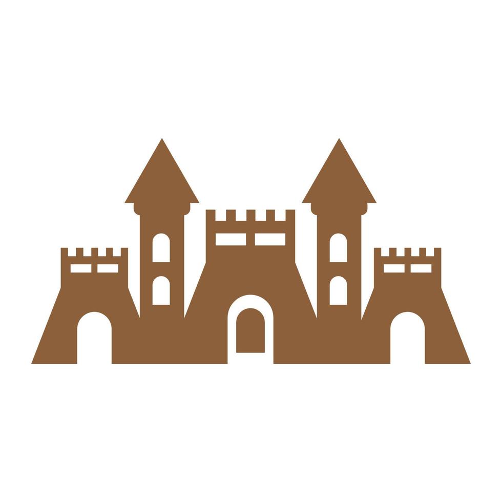 castillo icono ilustración vector