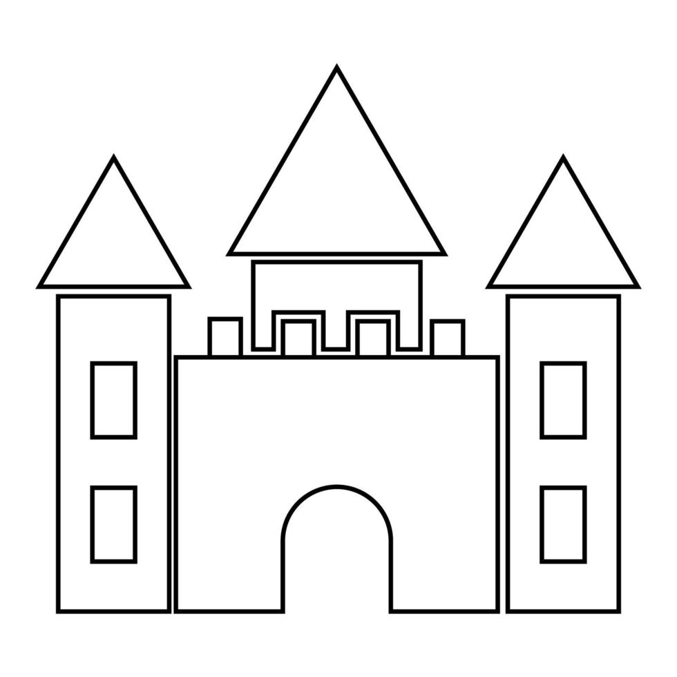 castillo icono ilustración vector