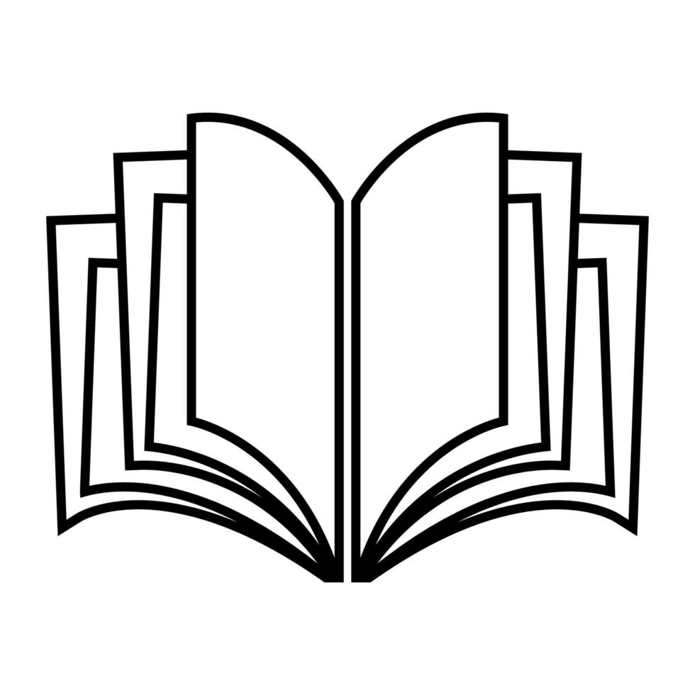 libro logo ilustración vector