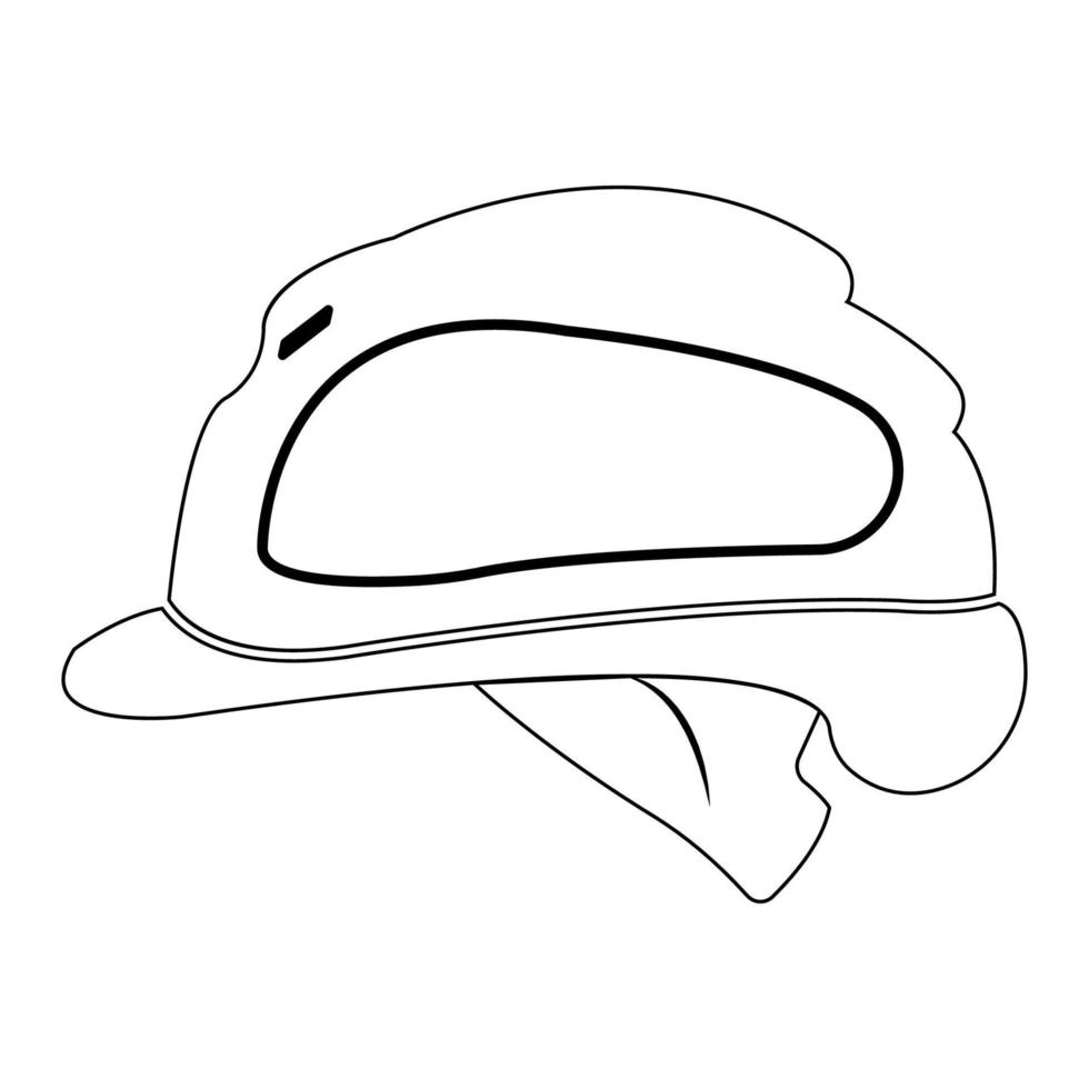 casco icono ilustración vector