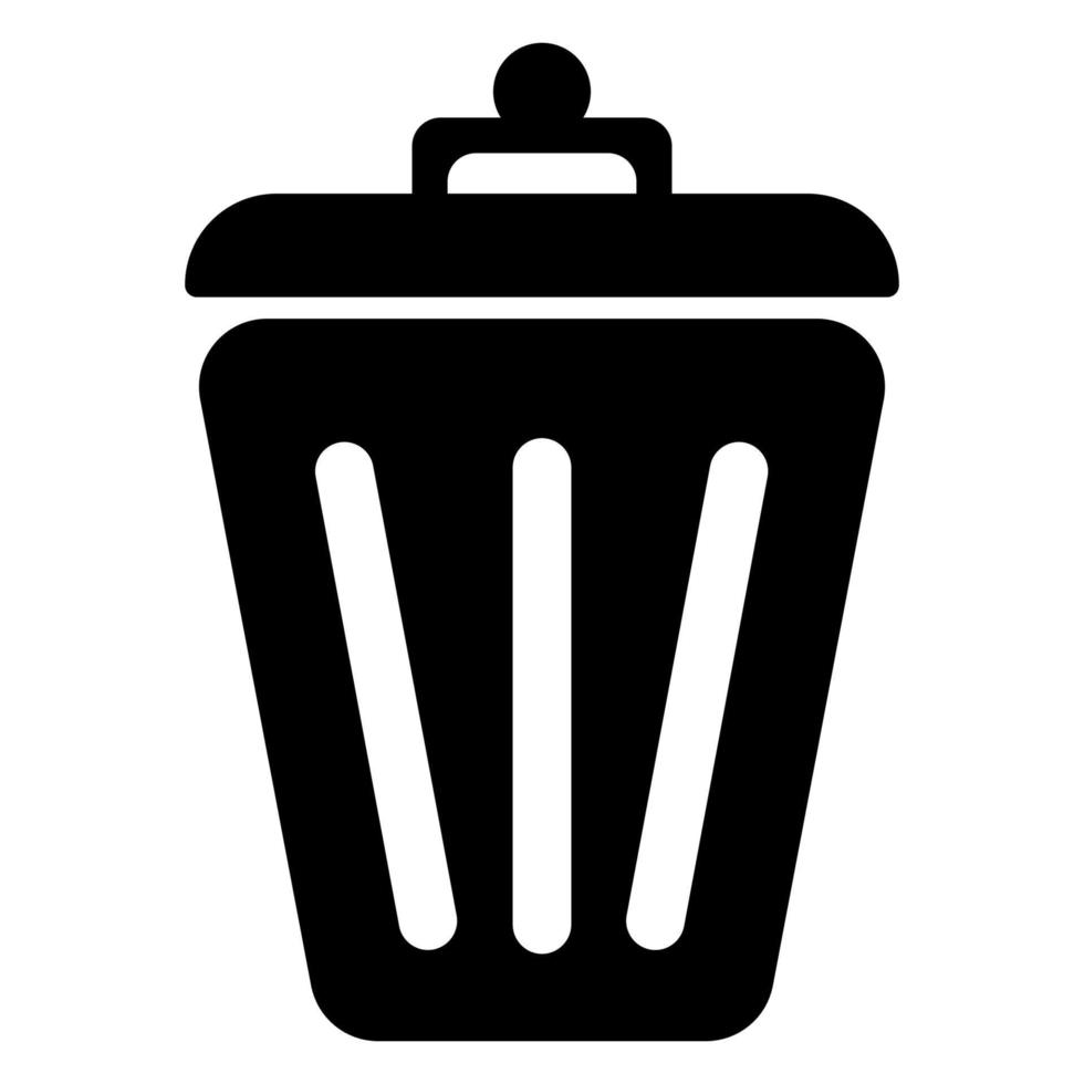 basura lata icono ilustración vector