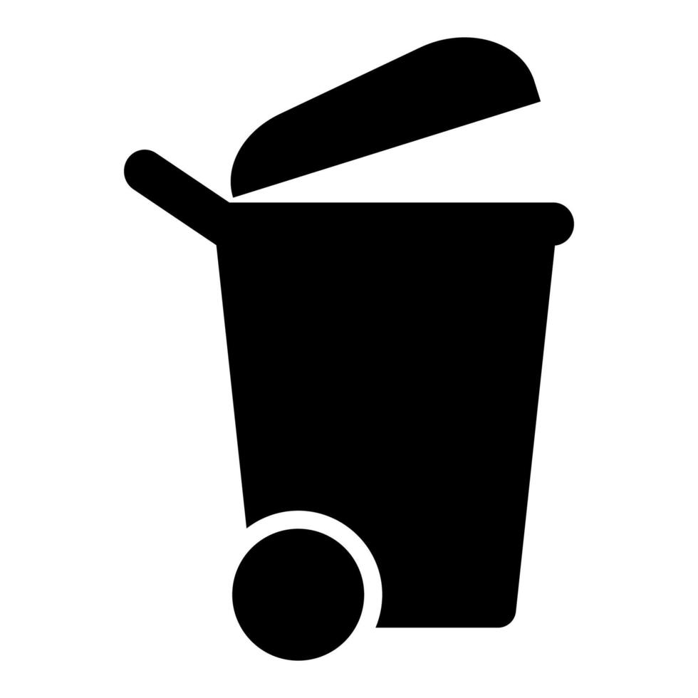 basura lata icono ilustración vector