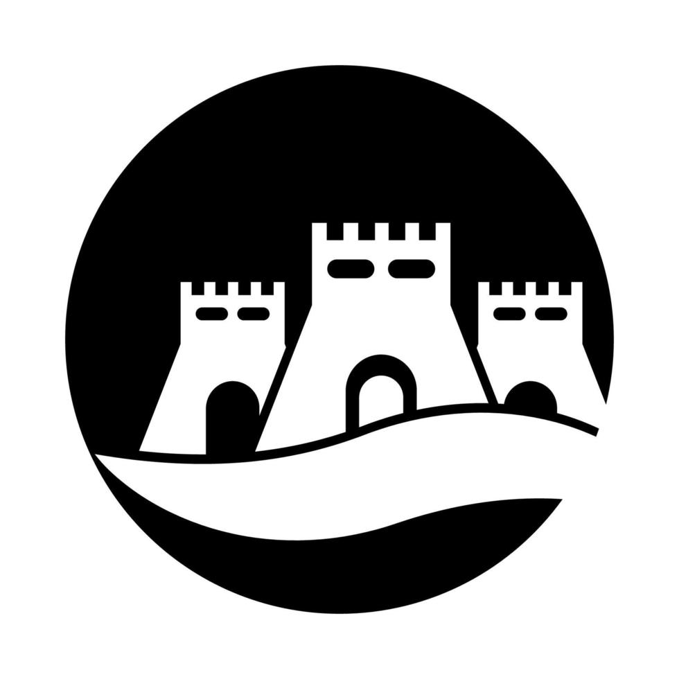 castle icon illustration vector