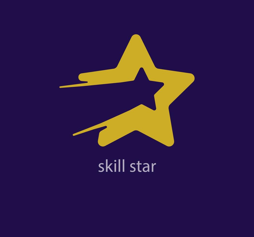 Skill star logo. Star vector logo design branding corporate identity. Simple modern star vector .Elegant, luxury, premium vector