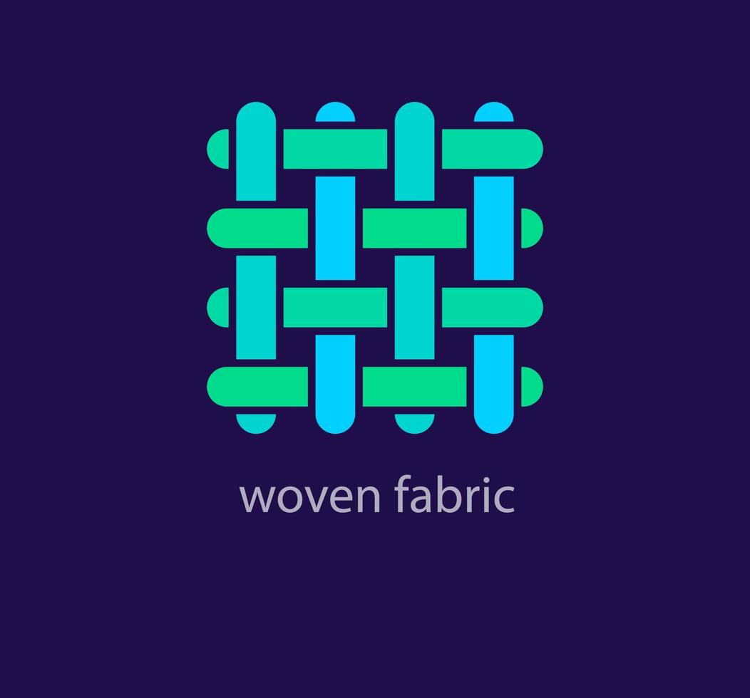 moderno tejido tela modelo logo. conectado líneas. banquete. único color transiciones empresa logo modelo. vector