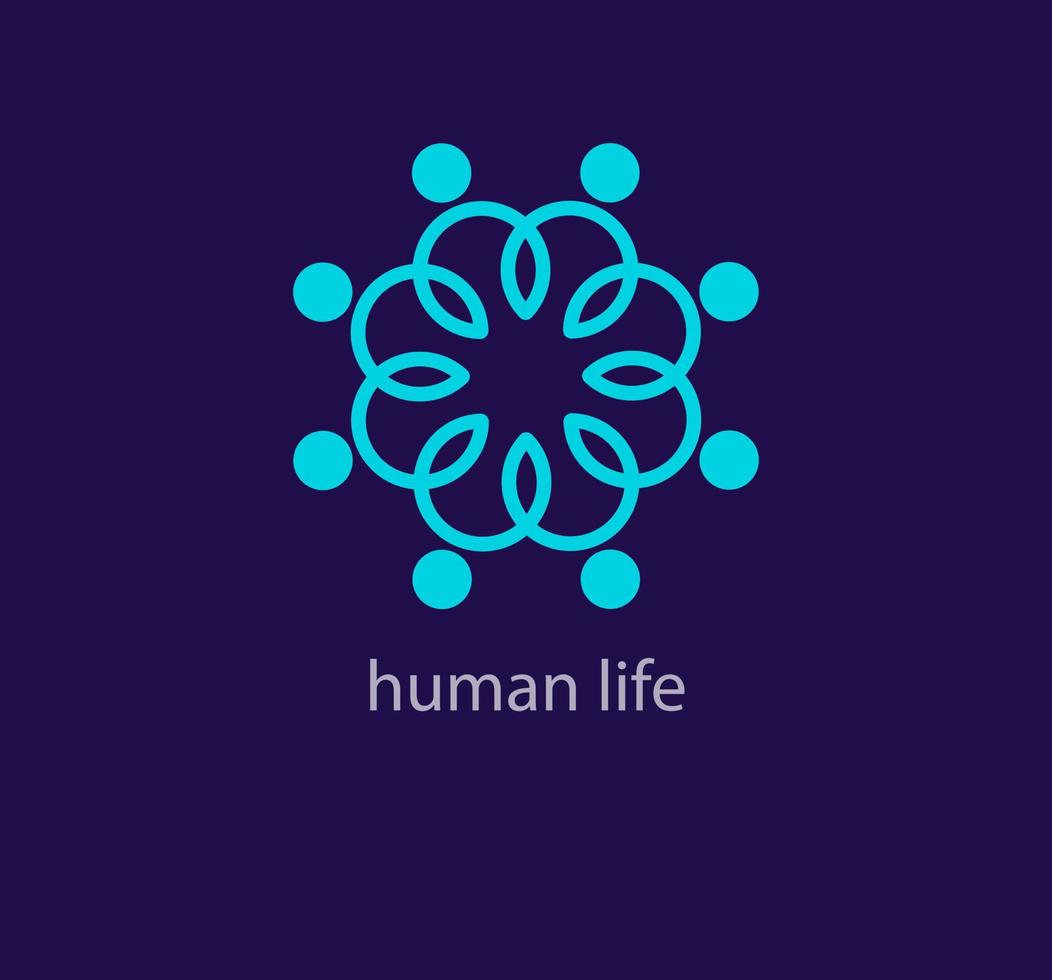 Unique human life logo. Modern design color. Creative human logo template. vector. vector