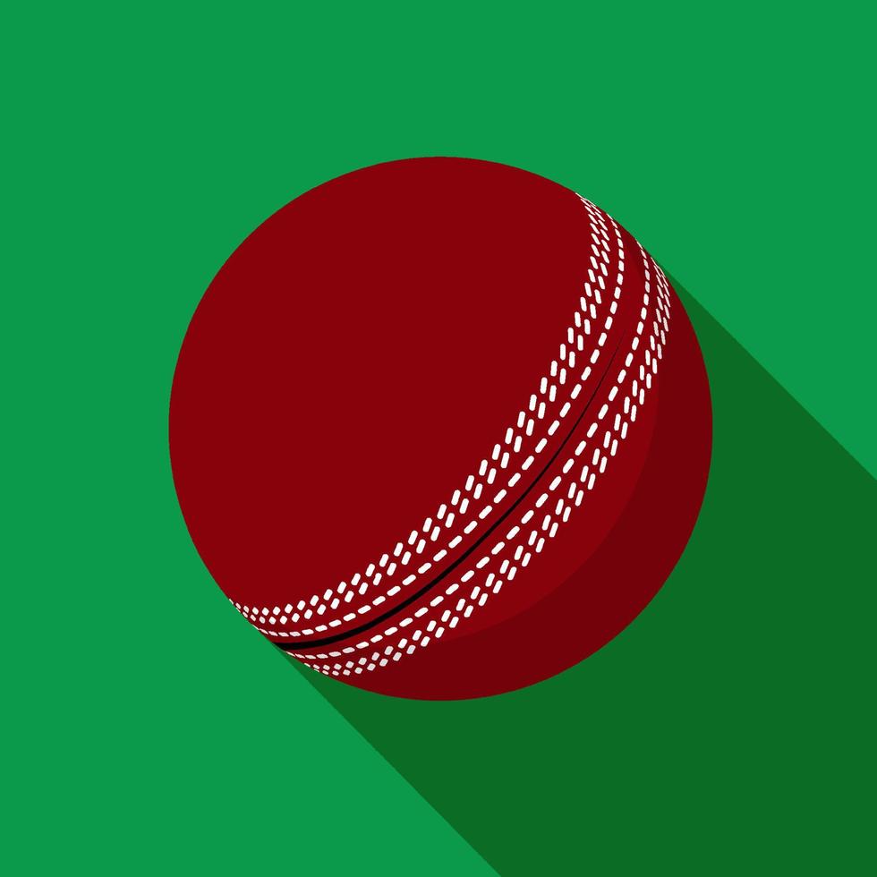 cricket sport ball icon in flat style. Sport equipment. Symbol for mobile application or web. Vector