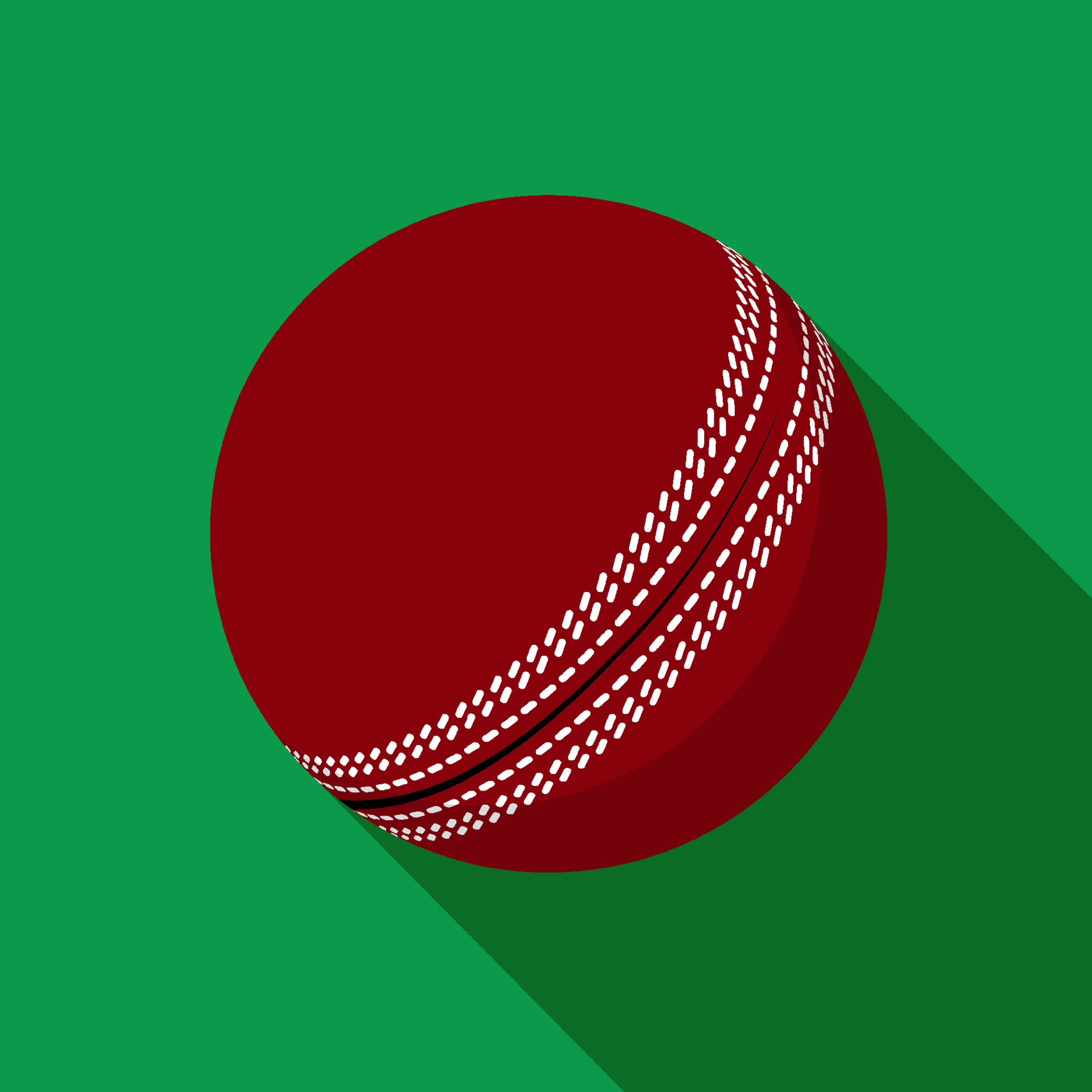 cricket sport ball icon in flat style. Sport equipment