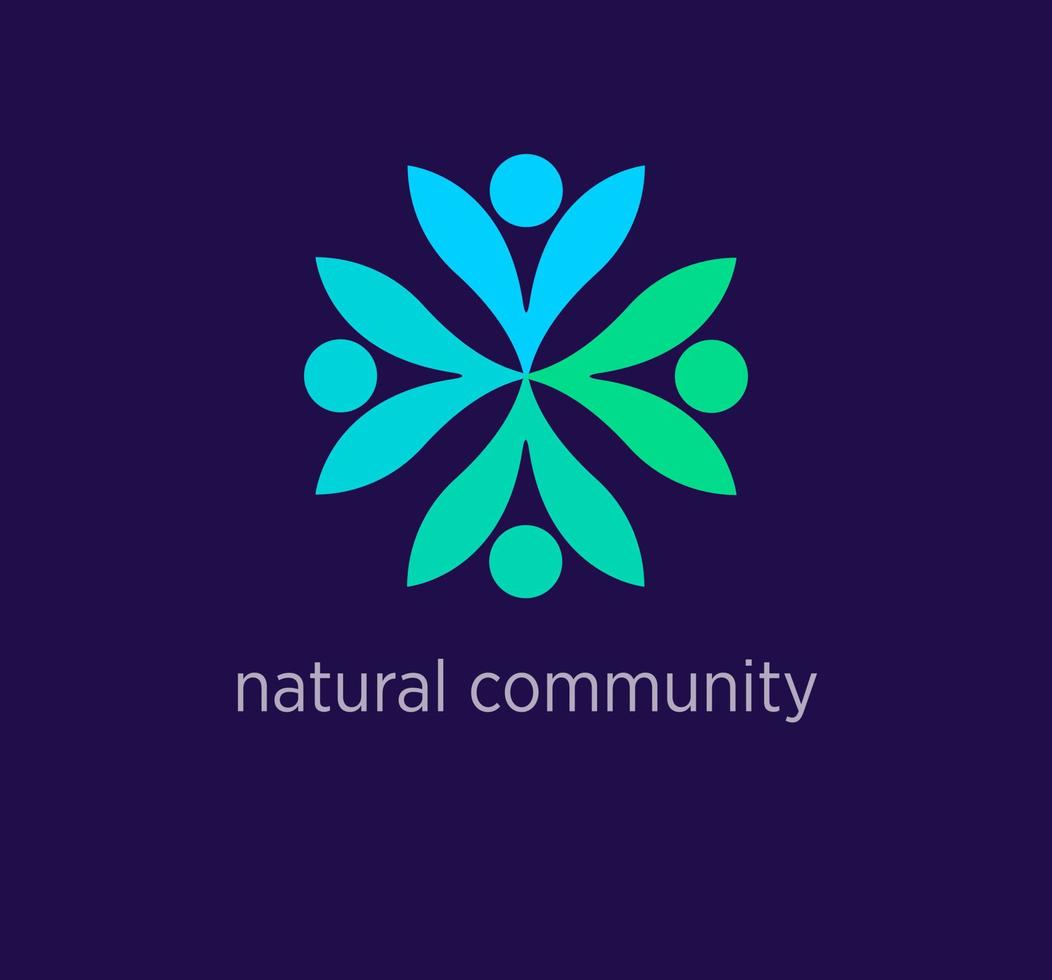 Creative natural community logo design. Modern design color. Organic lifestyle logo template. vector. vector