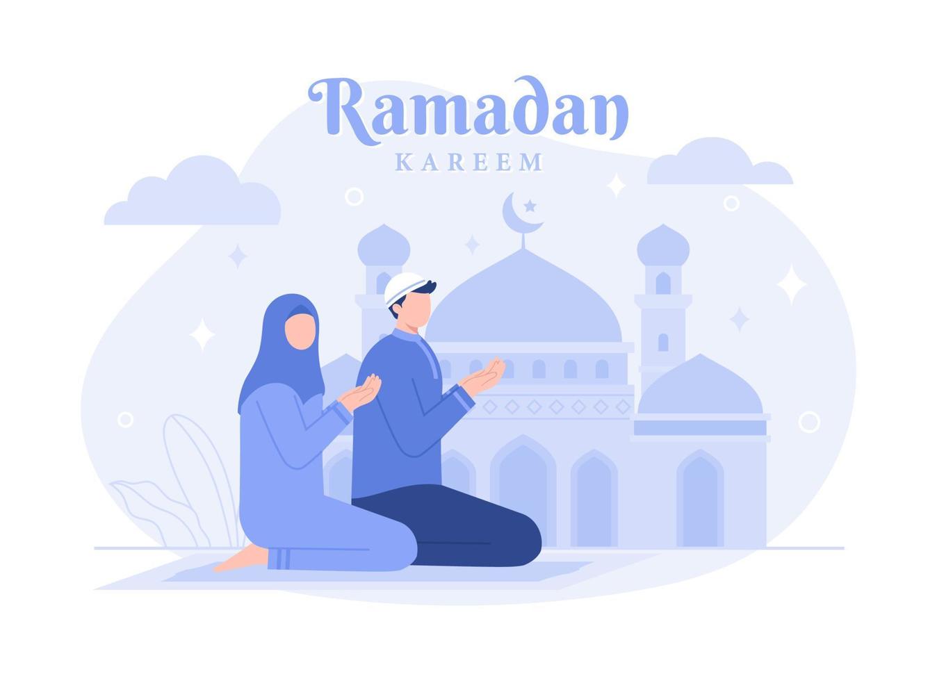 Ramadán kareem antecedentes. moderno vector plano ilustración